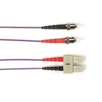 BLACK BOX FO Patch Cable Color Multi-m OM2 - Violet ST-SC 5m Factory Sealed (FOLZH50-005M-STSC-VT)