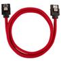 CORSAIR Premium Sleeved SATA Data Cable Set with Straight Connectors_ Red_ 60cm (CC-8900254)