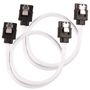 CORSAIR Premium Sleeved SATA Data Cable Set with Straight Connectors_ White_ 30cm
