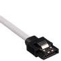 CORSAIR Premium Sleeved SATA Data Cable Set with Straight Connectors_ White_ 30cm (CC-8900249)