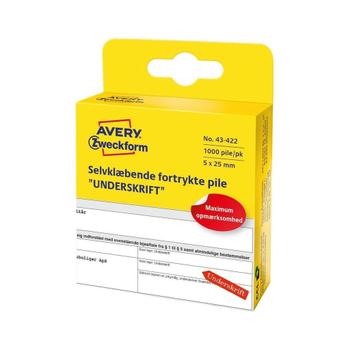 AVERY Etiketter Avery Pil signatur 5x25mm 1000stk/ pak 43-422 (43422)
