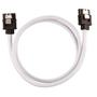 CORSAIR Premium Sleeved SATA Data Cable Set with Straight Connectors_ White_ 60cm (CC-8900253)