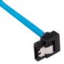 CORSAIR Premium Sleeved SATA Data Cable Set with 90_ Connectors_ Blue_ 60cm (CC-8900285)