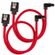 CORSAIR Premium Sleeved SATA Data Cable Set with 90_ Connectors_ Red_ 30cm (CC-8900280)