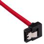 CORSAIR Premium Sleeved SATA Data Cable Set with 90_ Connectors_ Red_ 30cm (CC-8900280)