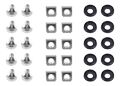 DELTACO M6 screw kit, star and groove, washers / screws / nuts 10-pack