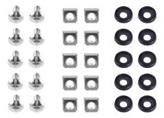 DELTACO M6 screw kit, star and groove, washers / screws / nuts 10-pack