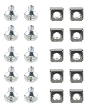 DELTACO TOTEN, M6 screw set insex (washers + screws + nuts) 10-pack (19-m612)