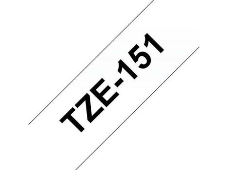 BROTHER TZ 24mm sort på klar (TZE-151)