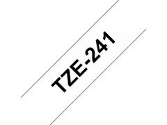 BROTHER 18MM Black On White Tape (TZE-241)