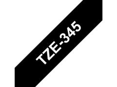 BROTHER 18MM White On Black Tape (TZE345)