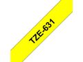 BROTHER Brother TZe631 Sort tekst / Gul tape 12 mm x 8 m tape - Original