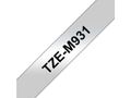 BROTHER TZE-M931 LAMINATED TAPE 12MM 8M BLACK ON SILVER/METALLIC MATT SUPL