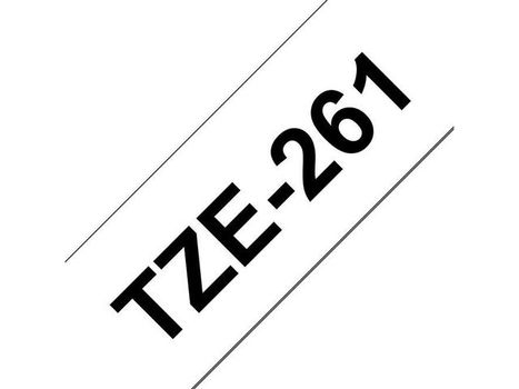 Brother 36MM Black On White Tape (TZE261)