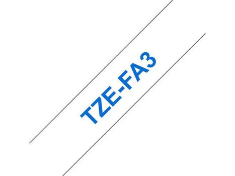 BROTHER TZe tape 12mmx3m fabric tape blue/ white (TZE-FA3)