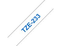 BROTHER 12MM Blue On White Tape (TZE233)