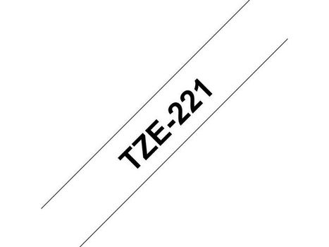 BROTHER Tape BROTHER TZe-221 9mmx8m sort/hvit (TZE-221)