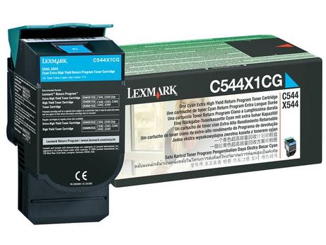 LEXMARK Ekstra høy ytelse - cyan - original - tonerpatron - LCCP, LRP (C544X1CG)