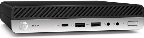 HP Retail System MP9 G4 - Mini-desktop - 1 x Core i3 8100T / 3.1 GHz - RAM 4 GB - SSD 128 GB - 3D V-NAND technology - UHD Graphics 630 - GigE - WLAN: 802.11a/ b/ g/ n/ ac,  Bluetooth 5.0 - Win 10 Pro 64-bitar (2VR40EA#UUW)