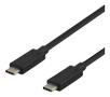 DELTACO USB-C cable, 0.25m, USB 3.1 Gen 2, 10 Gbps, 60W, black