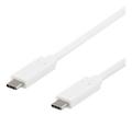 DELTACO USB 3.1 USB Type-C cable 25cm White