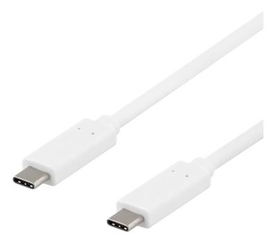DELTACO USB 3.1 USB Type-C cable 25cm White (USBC-1125)