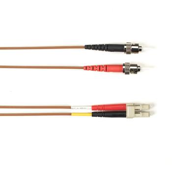 BLACK BOX FO Patch Cable Color Multi-m OM4 - Brown ST-LC 1m Factory Sealed (FOLZHM4-001M-STLC-BR)