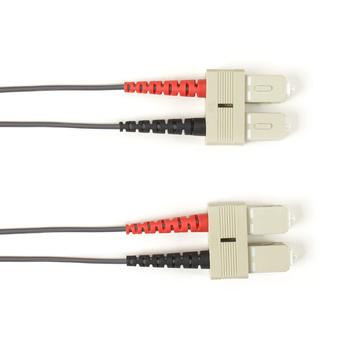 BLACK BOX FO Patch Cable Color Multi-m OM4 - Gray SC-SC 1m Factory Sealed (FOLZHM4-001M-SCSC-GR)