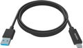 VISION Bandwidth 5 gbit/s - supports 3 a charging current - USB-C 3.1 (m) to USB-A 3.0 (m) - outer diameter 4.0 mm - 22+30 AWG - 1 m - black