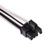 CORSAIR Premium Individually Sleeved Split PCIe cable (2 connectors)_ Type 4 (Generation 4)_ WHITE/B (CP-8920255)