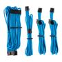 CORSAIR Premium Individually Sleeved PSU Cable Starter Kit_ Type 4 (Generation 4)_ BLUE (CP-8920218)