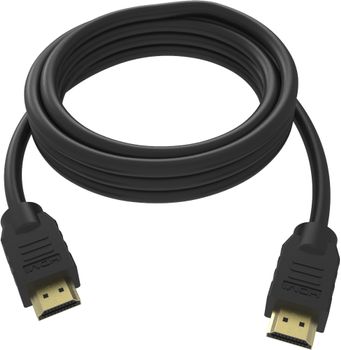 VISION N Professional installation-grade HDMI cable - LIFETIME WARRANTY - 4K - HDMI version 2.0 - gold plated connectors - ethernet - HDMI (M) to HDMI (M) - outer diameter 7.3 mm - 28 AWG - 3 m - black (TC 3MHDMI/BL)