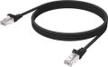 VISION Professional installation-grade Ethernet Network cable - LIFETIME WARRANTY - RJ-45 (M) to RJ-45 (M) - UTP - CAT 6 - 250 MHz - 24 AWG - booted - 3 m - black