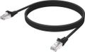 VISION Professional installation-grade Ethernet Network cable - LIFETIME WARRANTY - RJ-45 (M) to RJ-45 (M) - UTP - CAT 6 - 250 MHz - 24 AWG - booted - 2 m - black