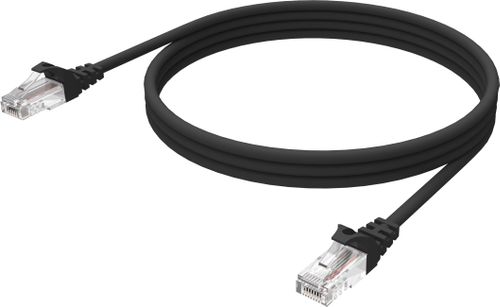 VISION Professional installation-grade Ethernet Network cable - LIFETIME WARRANTY - RJ-45 (M) to RJ-45 (M) - UTP - CAT 6 - 250 MHz - 24 AWG - booted - 50 cm - black (TC 0.5MCAT6/BL)