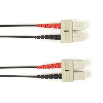 BLACK BOX FO Patch Cable Color Multi-m OM3 - Black SC-SC 15m Factory Sealed (FOLZH10-015M-SCSC-BK)