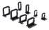 CONTEG KABEL BØJLE M/PLASTIK KROGE 80X60MM VERTIKAL Factory Sealed