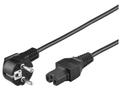 GOOBAY Netzkabel 2-Pin Euro - 3-Pin-Gerät, black Cable 2 Meter