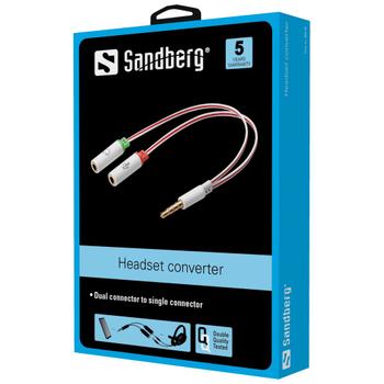 SANDBERG Headset converter Dual->Single (508-59)