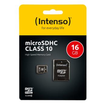 INTENSO TF MicroSDHC 16GB C10 inkl.SD (3413470)