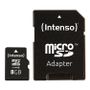INTENSO SD MicroSD Card 8GB Class10 inkl. SD Adapt