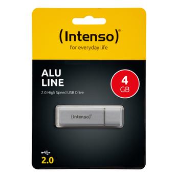 INTENSO USB-Stick 4GB 2.0 ALU Line silber (3521452)