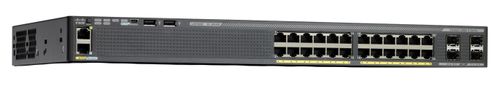 CISCO Catalyst 2960X-24PS-L - Switch - Administrerad - 24 x 10/ 100/ 1000 + 4 x Gigabit SFP - skrivbordsmodell,  rackmonterbar - PoE+ (WS-C2960X-24PS-L)