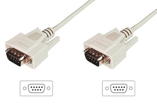 DIGITUS AK-610107-020-E,  Beige, 2 m, DSUB, 9-pin, DSUB, 9-pin, Nickel (AK-610107-020-E)