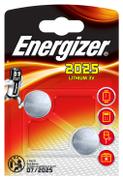 ENERGIZER Knoopcelbatterij Lithium CR2025 163 mAh Lithium (Li) 3 V 2 Stuks