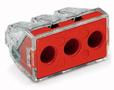 WAGO Serie 773-173 - 3-Leiter-Klemme (50 Stück) transparent, Deckel rot