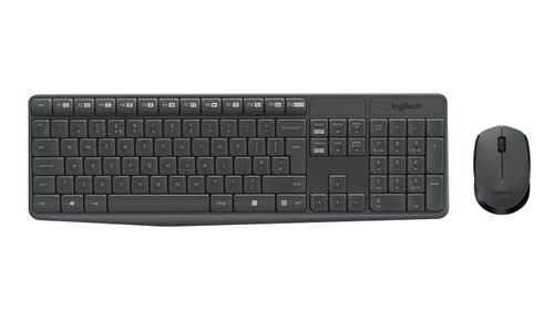 LOGITECH MK235 Keyboard and mouse set wireless 2.4 GHz Nordic (PAN) (920-007921)