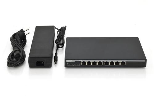 DIGITUS Gigabit Ethernet PoE Switch 8-port PoE 135W PoE budget IN (DN-95340)