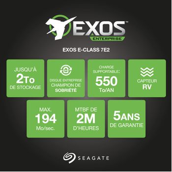 SEAGATE Enterprise Capacity 3.5 2TB HDD 7200rpm SATA serial ATA 6Gb/s 128MB cache 3.5inch 24x7 512native BLK (ST2000NM0008)