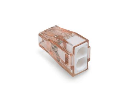 WAGO Serie 773-602 - 2-Leiter-Klemme (100 Stück) braun-transparent,  Deckel weiß (773-602)
